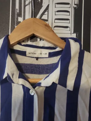 Camisa Rayas Azul y Blanco