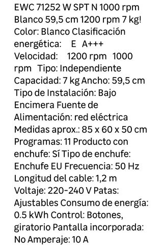 Lavadora Indesit 7kg EWC 71252 W SPT