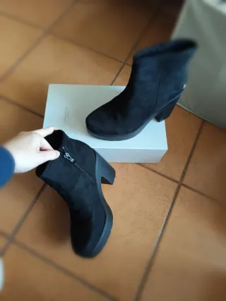 Botines negros plataforma tacón