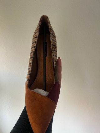 Zapatos de tacón multicolor patchwork