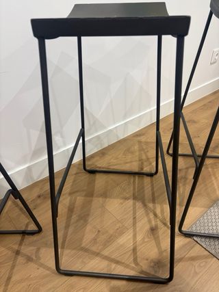 2 Taburetes Altos Hierro Negro