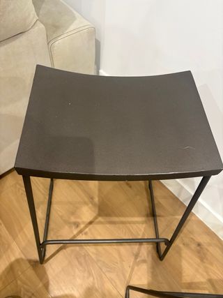 2 Taburetes Altos Hierro Negro