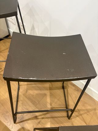 2 Taburetes Altos Hierro Negro