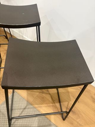 2 Taburetes Altos Hierro Negro