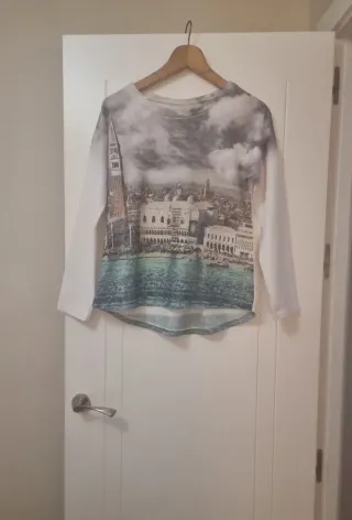 Camiseta manga larga paisaje Venecia