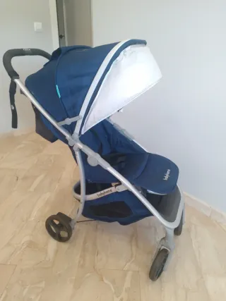 Silla de paseo Babyhome azul y beige