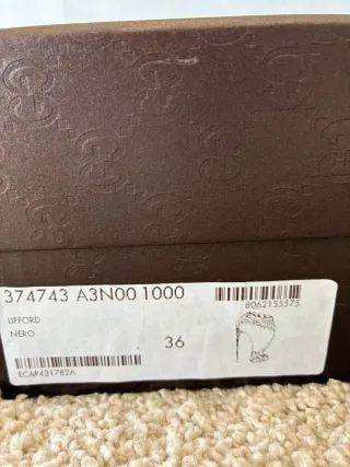 Sandalias Gucci Botín Negro con Piedras