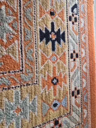 Alfombra Persa Beige y Naranja