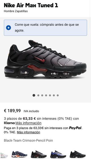Nike Air Tuned TN 1 Talla 44