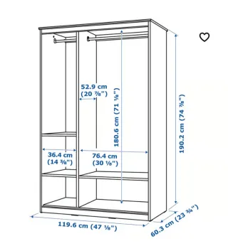 Armario Blanco 3 Puertas con Espejo