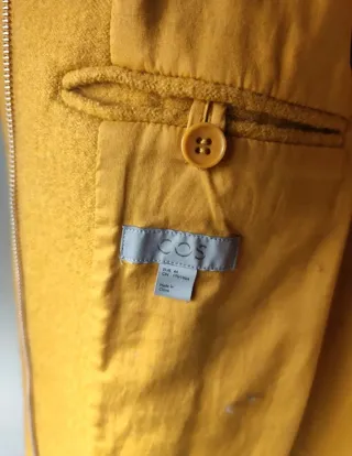 Cappotto COS 100% lana giallo taglia 44