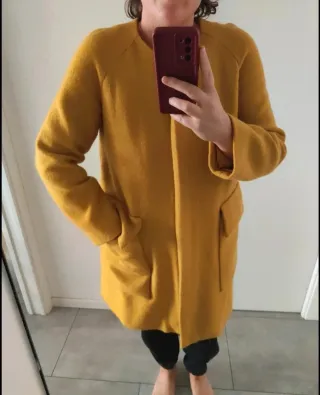 Cappotto COS 100% lana giallo taglia 44