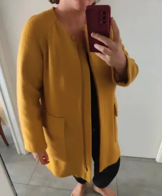 Cappotto COS 100% lana giallo taglia 44