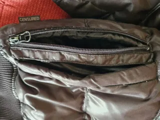 Piumino Censured M nero con cappuccio giubbotto