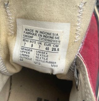 Converse All Star Rosse Tg 40