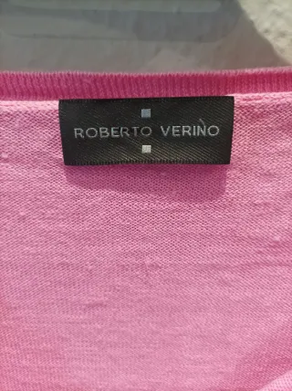Chaqueta fina rosa 100% lino Roberto Verino