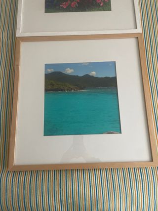 Marcos de madera pintado y natural