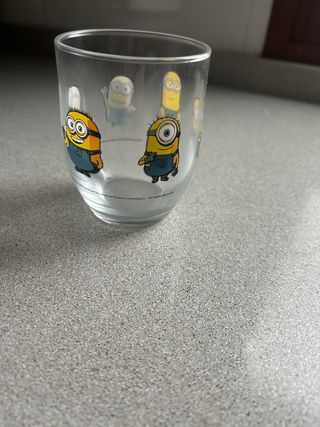 Vaso de cristal con Minions