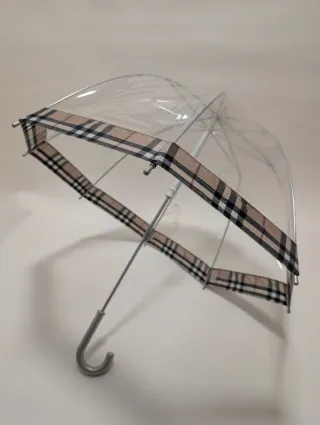 Paraguas Burberry Transparente Cuadros