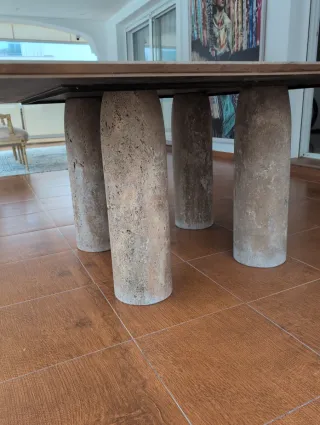 Mesa de exterior de mármol