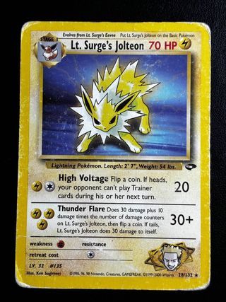 Carte Pokemon Jolteon Lt. Surge's Jolteon