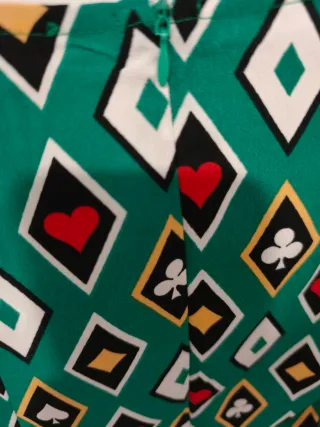 Blusa Minueto Verde Estampado Naipes