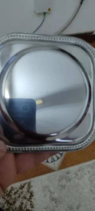 Set sottobicchieri metallo argento