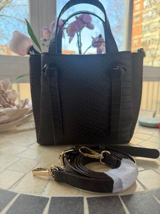 Bolso tote Parfois grabado animal marrón