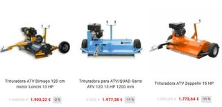 TRITURADORA DESBROZADORA MOTOR ATV QUAD x 1.599 €