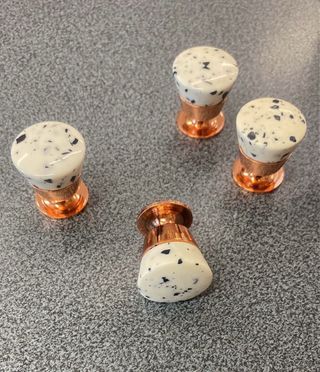 Pomelli design effetto marmo e rame