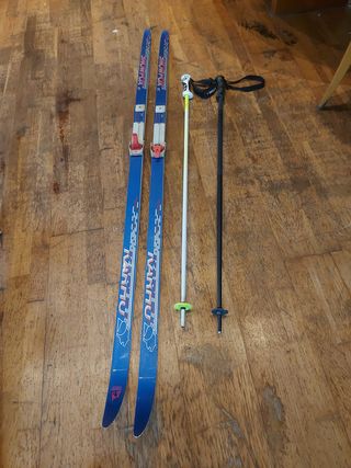 2 Conjuntos Esquí Completos (Esquís y Bastones)