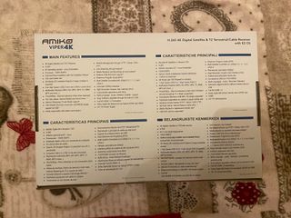 Decoder Enigma2 Amiko Viper 4K + Oscam Cccam