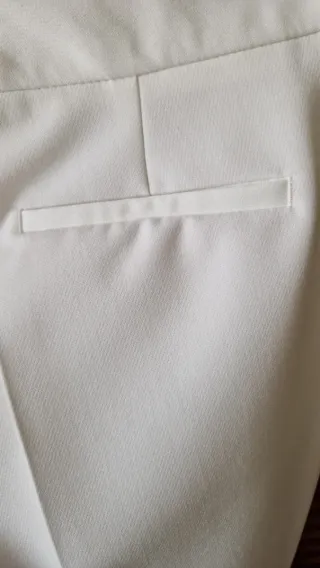 Pantalón recto Zara blanco