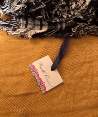 Sciarpa Rossella Carrara tartan nero/bianco