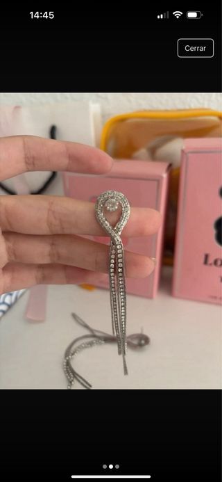 Pendientes largos con brillo