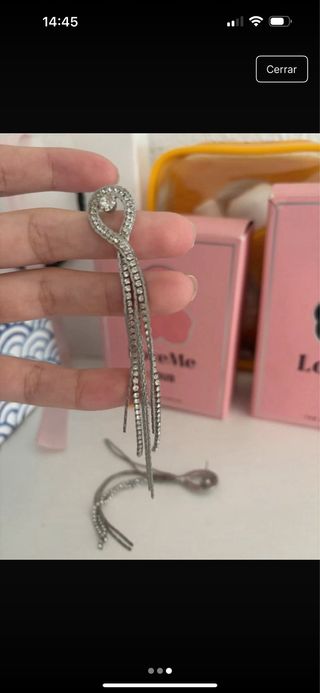 Pendientes largos con brillo