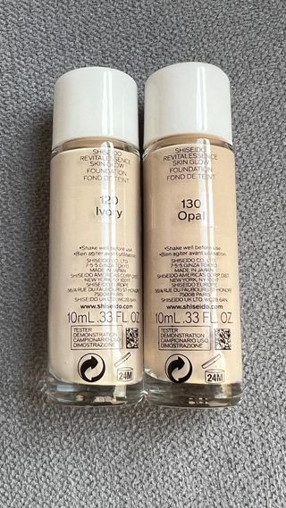 Shiseido Maquillaje 120 Ivory y 130 Opal