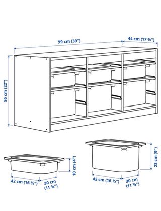Organizador de juguetes blanco