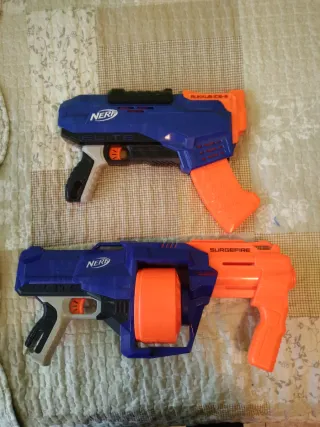 Pistolas Nerf Rukkus y Surgefire