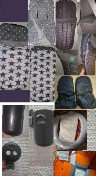 Silla de paseo Kinderkraft rosa con accesorios