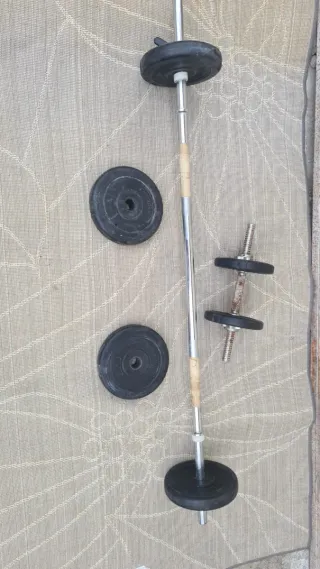 Conjunto de barras con pesas