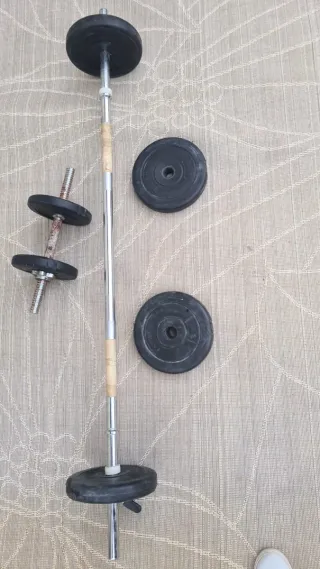 Conjunto de barras con pesas