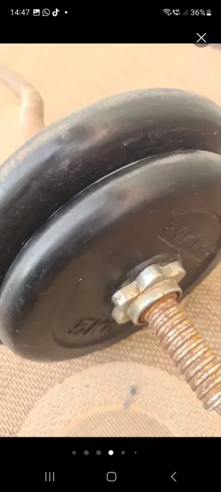 Conjunto de barras con pesas