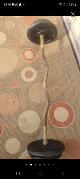 Conjunto de barras con pesas