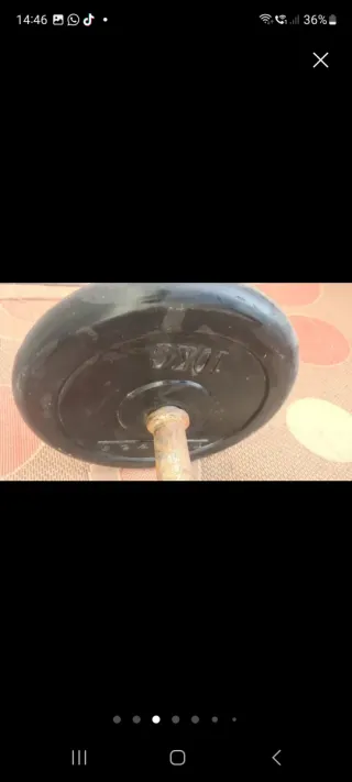 Conjunto de barras con pesas