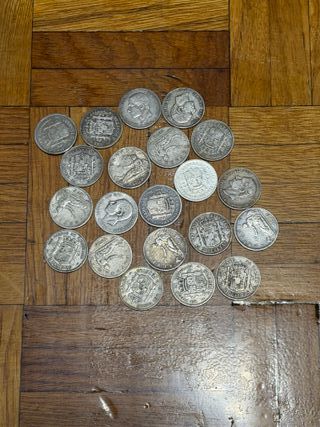 (-10% SPOT) Lote 2 Pesetas Plata 835 | 205 gramos