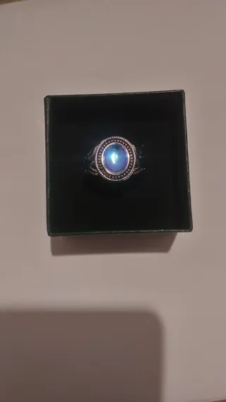 Anillo Piedra Luna Junio Plata