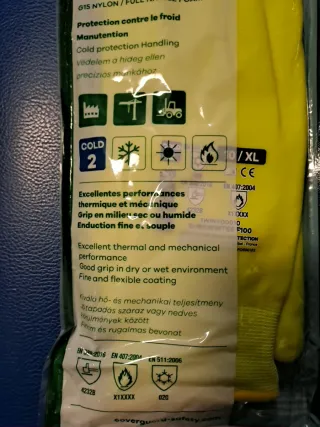 Guanti da lavoro EURO WINTER gialli XL