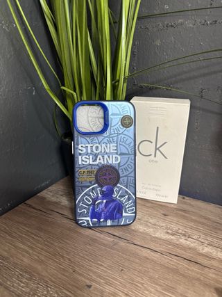 Cover Stone Island Blu per iPhone 15