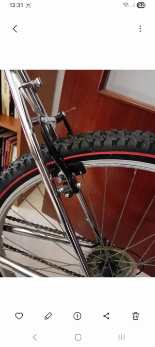 Bicicleta de montaña plateada